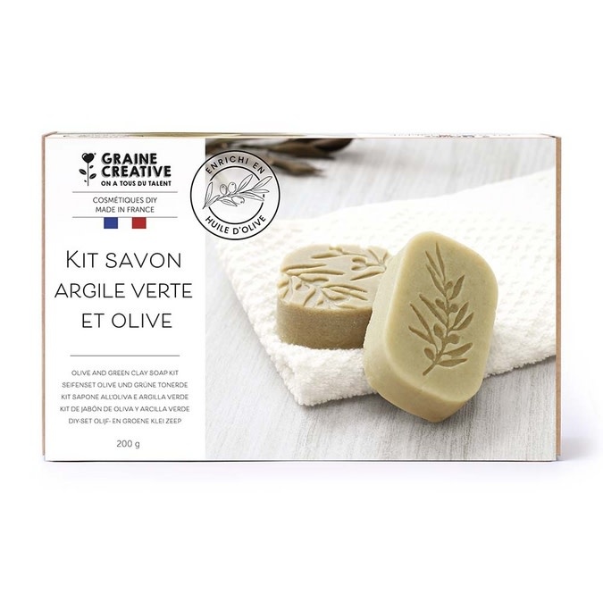 GRAINE CREATIVE Kit Diy Savon A L'Olive & Argile Verte