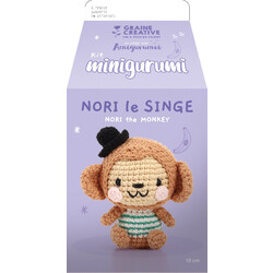 GRAINE CREATIVE Kit Minigurumi Nori le Singe 10cm