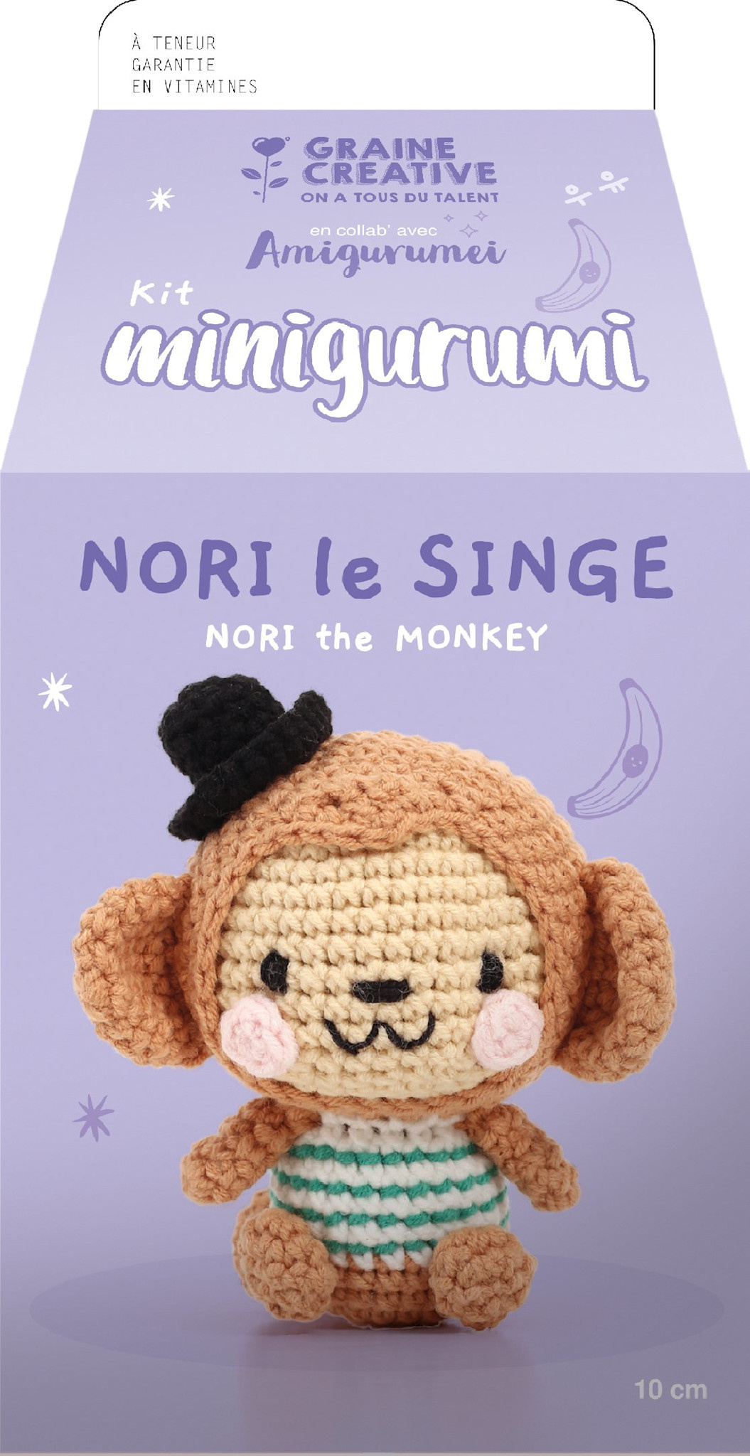 GRAINE CREATIVE Kit Minigurumi Nori le Singe 10cm
