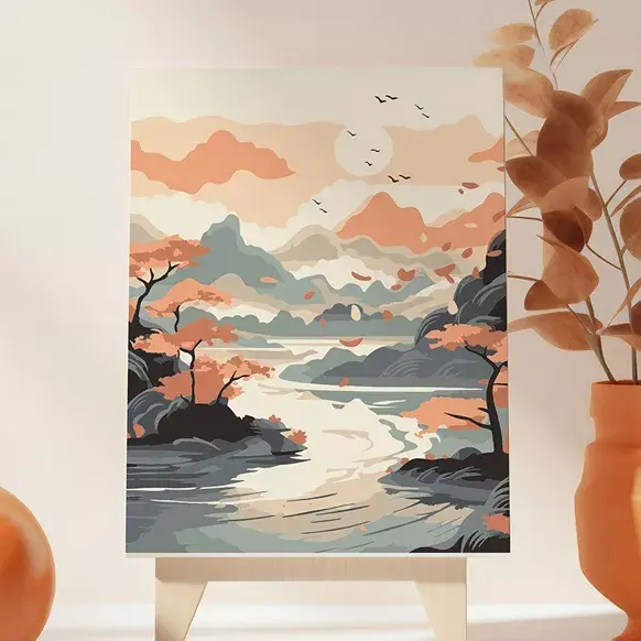 GRAINE CREATIVE Peinture Au Numéro 20X30cm Plaine D'Asie