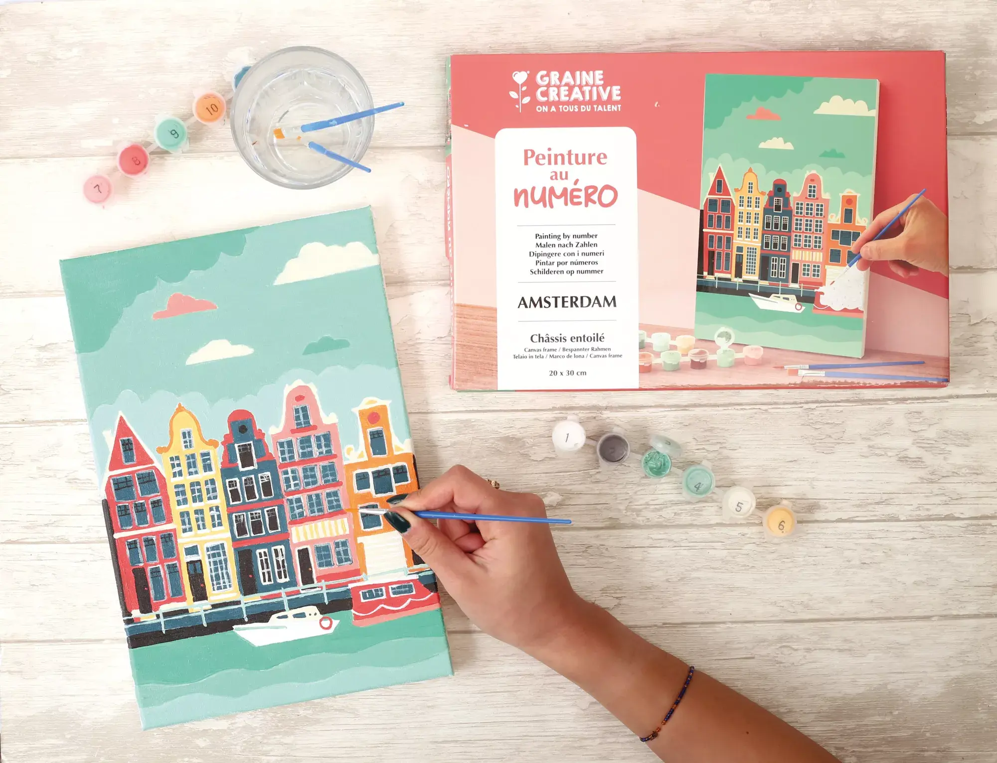 GRAINE CREATIVE Peinture Au Numero 20X30 Cm - Amsterdam