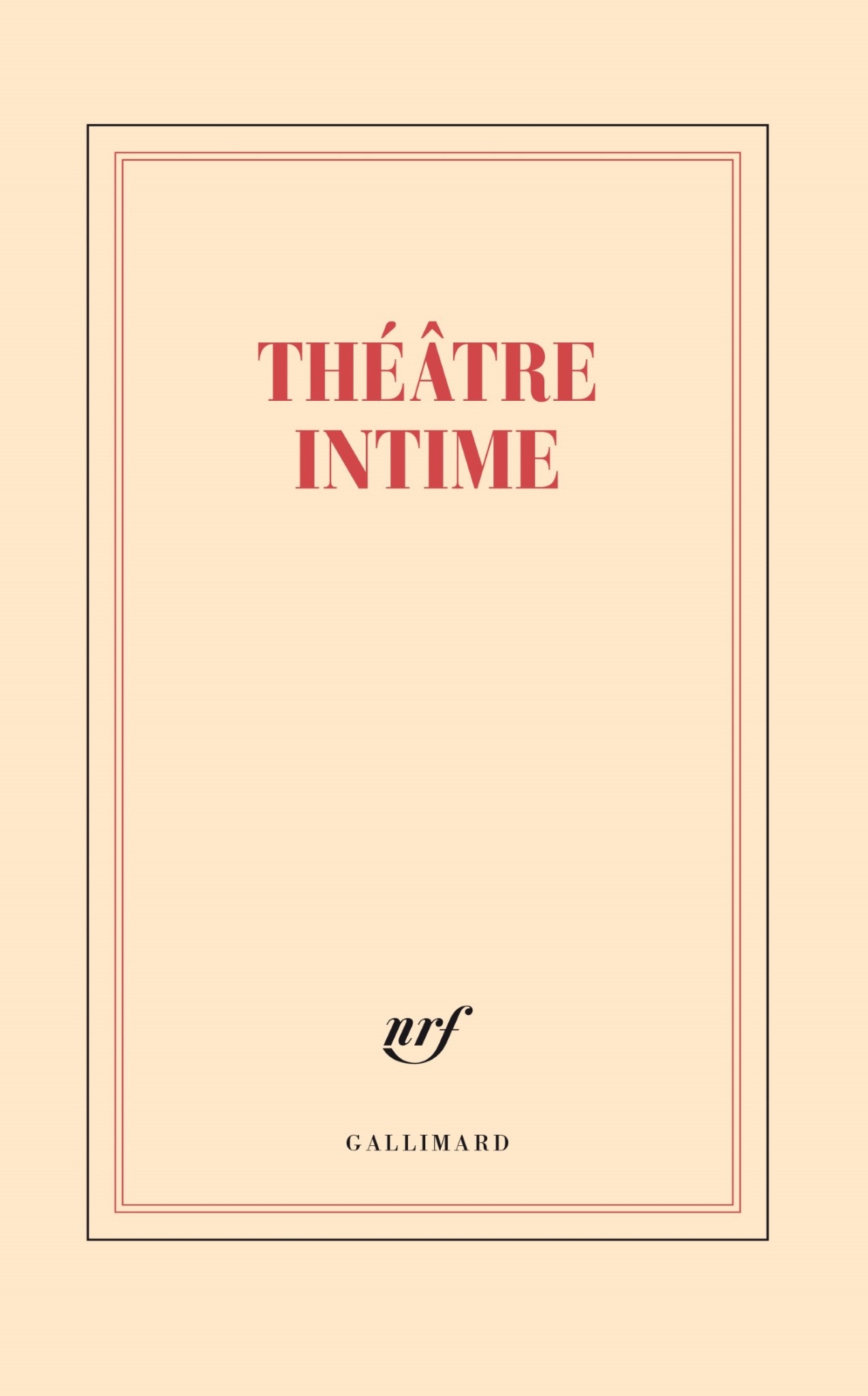 GALLIMARD Grand carnet - Théâtre intime