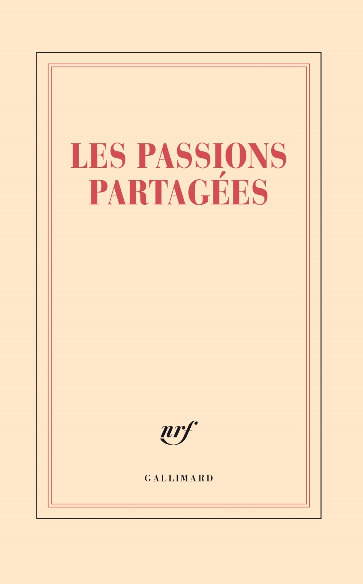 GALLIMARD Grand carnet - Les passions partagées