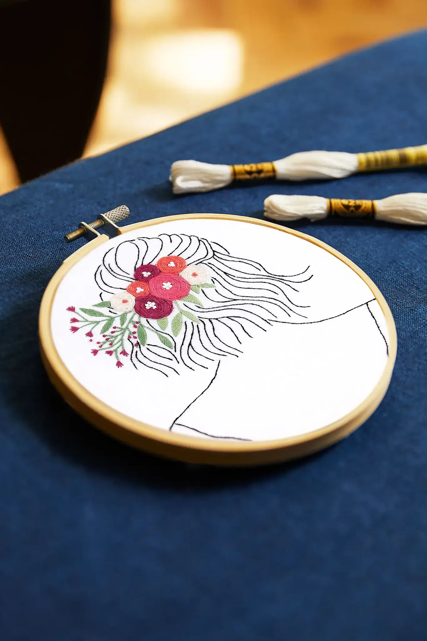 DMC Kit Broderie Coiffure Florale