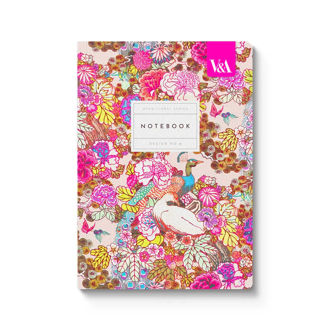 OHH DEER Neon Floral Peacock Floral Premium Perfect Bound Notebook (A5) (12541)