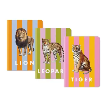 OHH DEER Set Striped 3x Carnet à couverture souple 56p (B6)