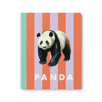 OHH DEER Striped Panda Exercise Book Carnet à couverture souple 64p (25,4x20,3cm)