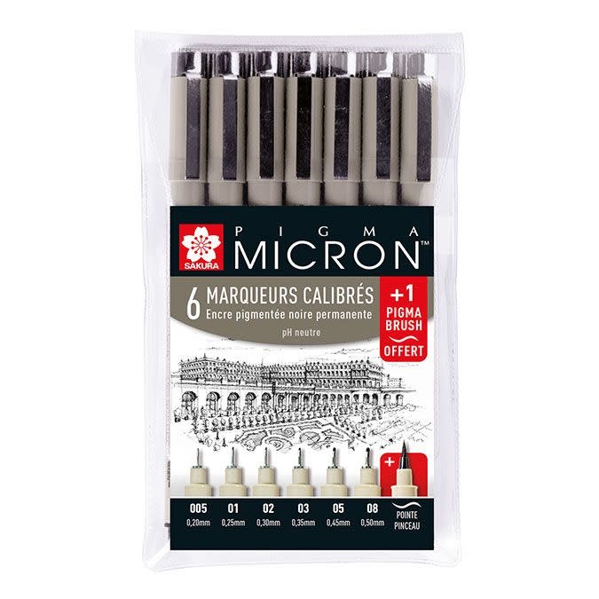SAKURA Pigma Micron Etui 6+1 Gratuit