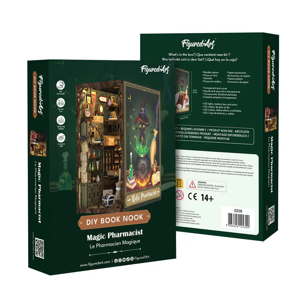 FIGURED'ART Book Nook - Le Pharmacien Magique