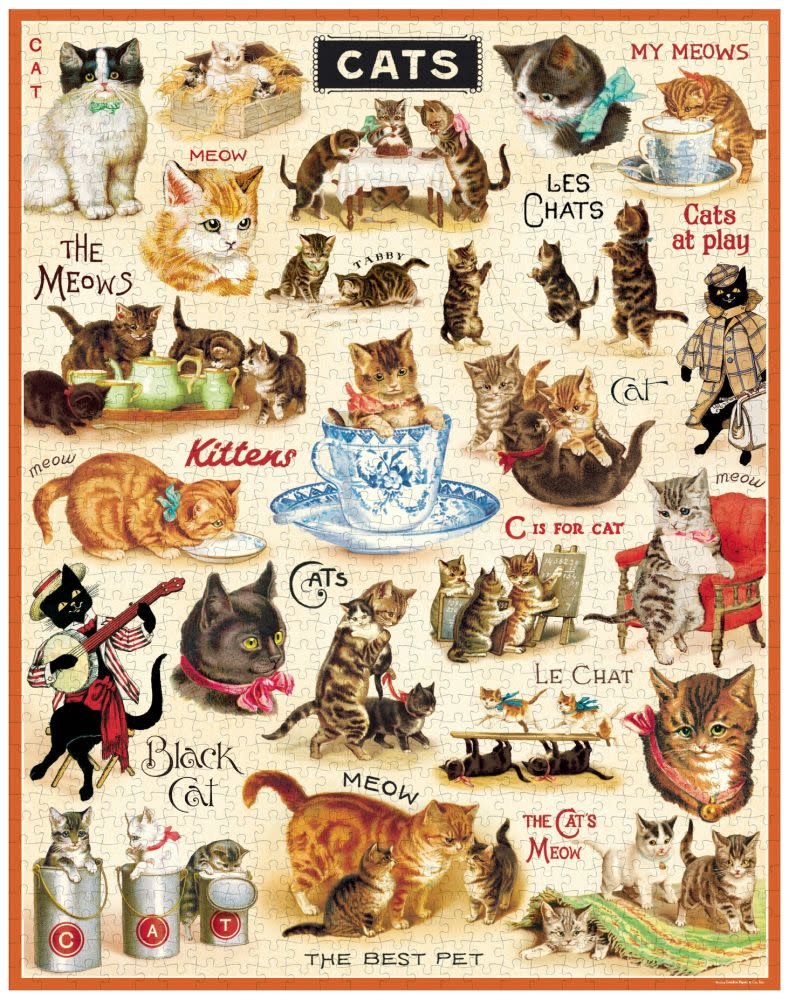 CAVALLINI & Co. Puzzle 1000 pièces Vintage Chats 55x70cm
