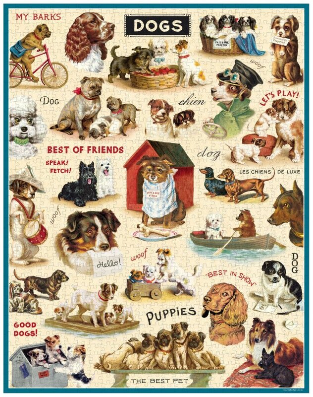 CAVALLINI & Co. Puzzle 1000 pièces Vintage Chiens 55x70cm