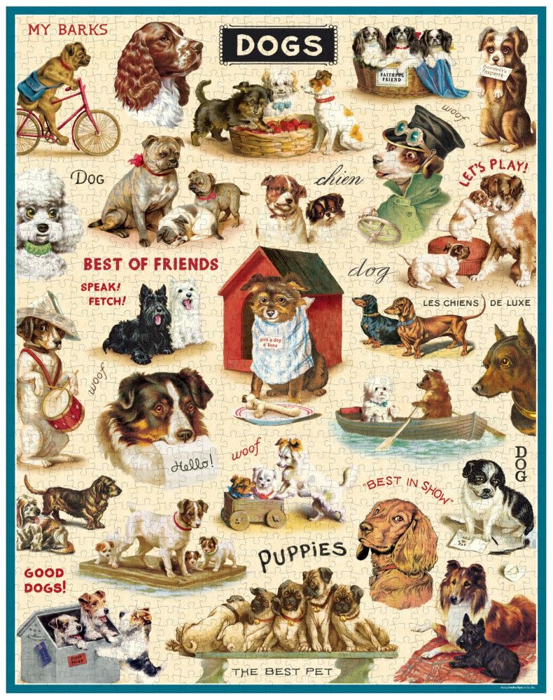 CAVALLINI & Co. Puzzle 1000 pièces Vintage Chiens 55x70cm