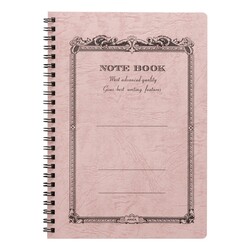 APICA Notebook Cd Spirale - Peach (momo). A5 - 100 Pages Lignees