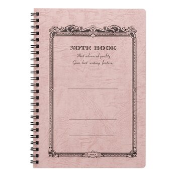 APICA Carnet CD Twing Ring  A5 Ligné Peach (Momo)