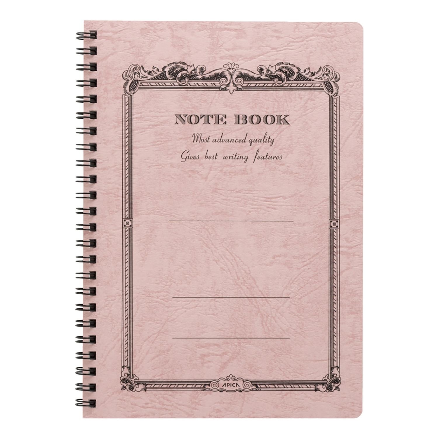 APICA Carnet CD Twing Ring  A5 Ligné Peach (Momo)