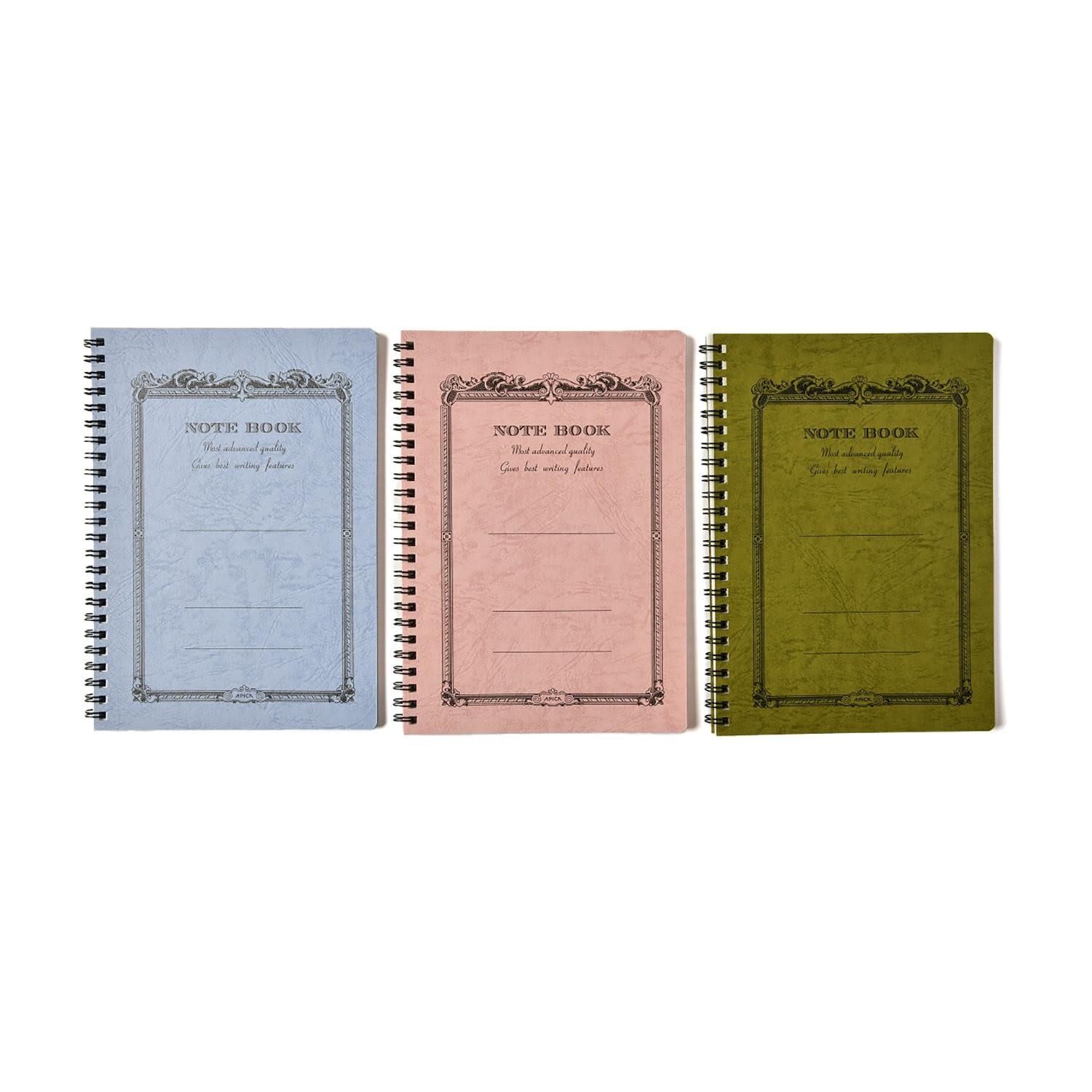 APICA Carnet CD Twing Ring  A5 Ligné Olive (Kanran)