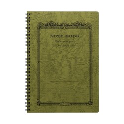 APICA Carnet CD Twing Ring Semi-B5 Ligné Olive (Kanran)