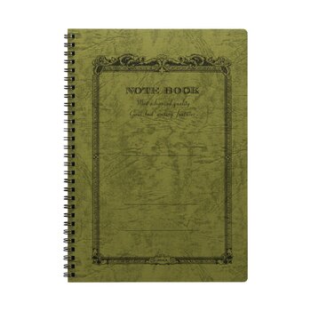 APICA Notebook Cd Spirale Olive (kanran). B5 - 100 Pages Lignees