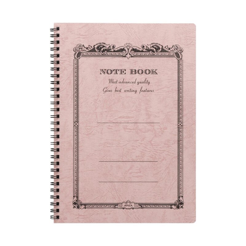 APICA Carnet CD Twing Ring Semi-B5 Ligné Peach (Momo)