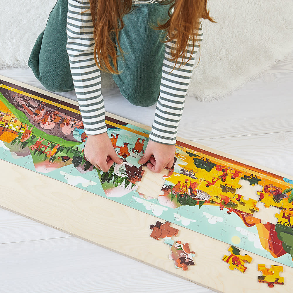 JANOD Puzzle Frise Préhistoire- 100 Pcs