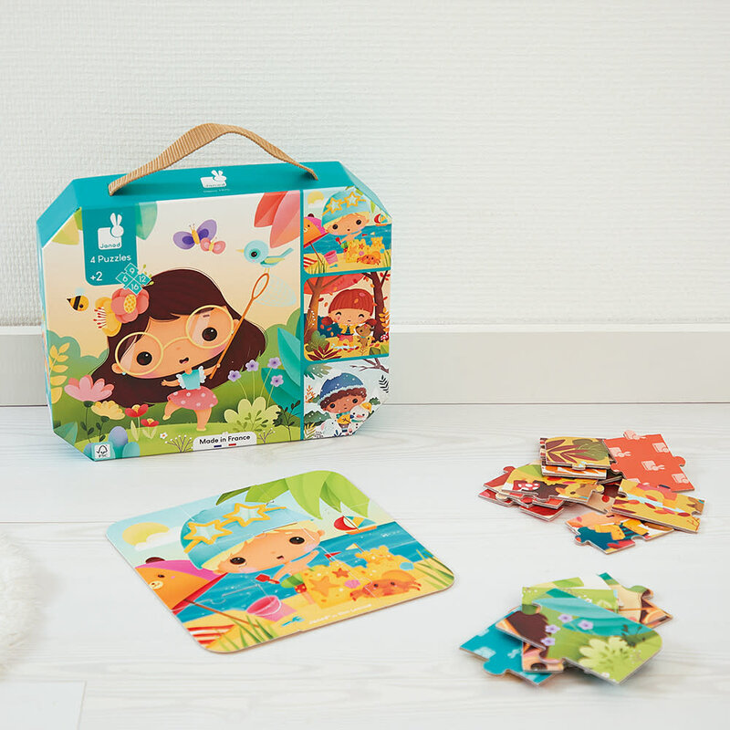 JANOD 4 Puzzles Les 4 Saisons (6-9-12-16 Pcs)
