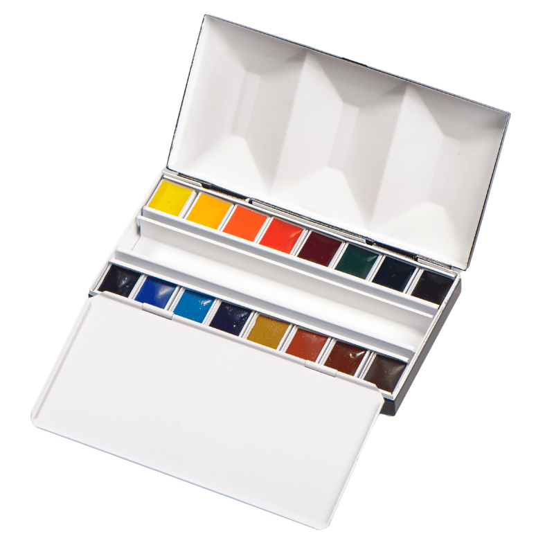 BLOCKX Aquarelle Boite Bijou 16 demi-godets