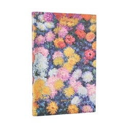 PAPERBLANKS Agenda 2025-2026 Monet’s Chrysanthemums Maxi Un Jour Page 13 mois Flexis