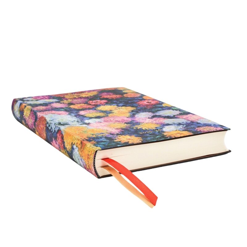 PAPERBLANKS Agenda 2025-2026 Monet’s Chrysanthemums Maxi Un Jour Page 13 mois Flexis