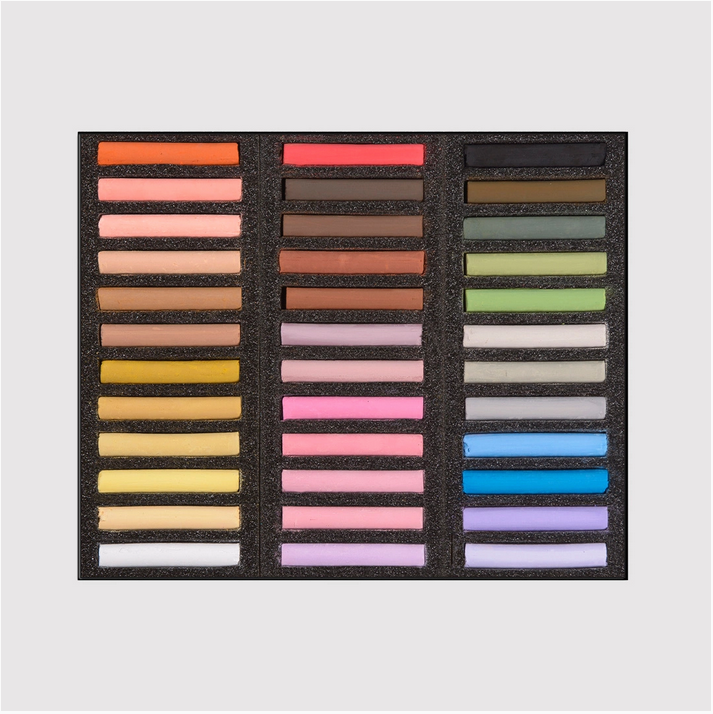 BLOCKX Coffret Bois 36 Pastels Assortis