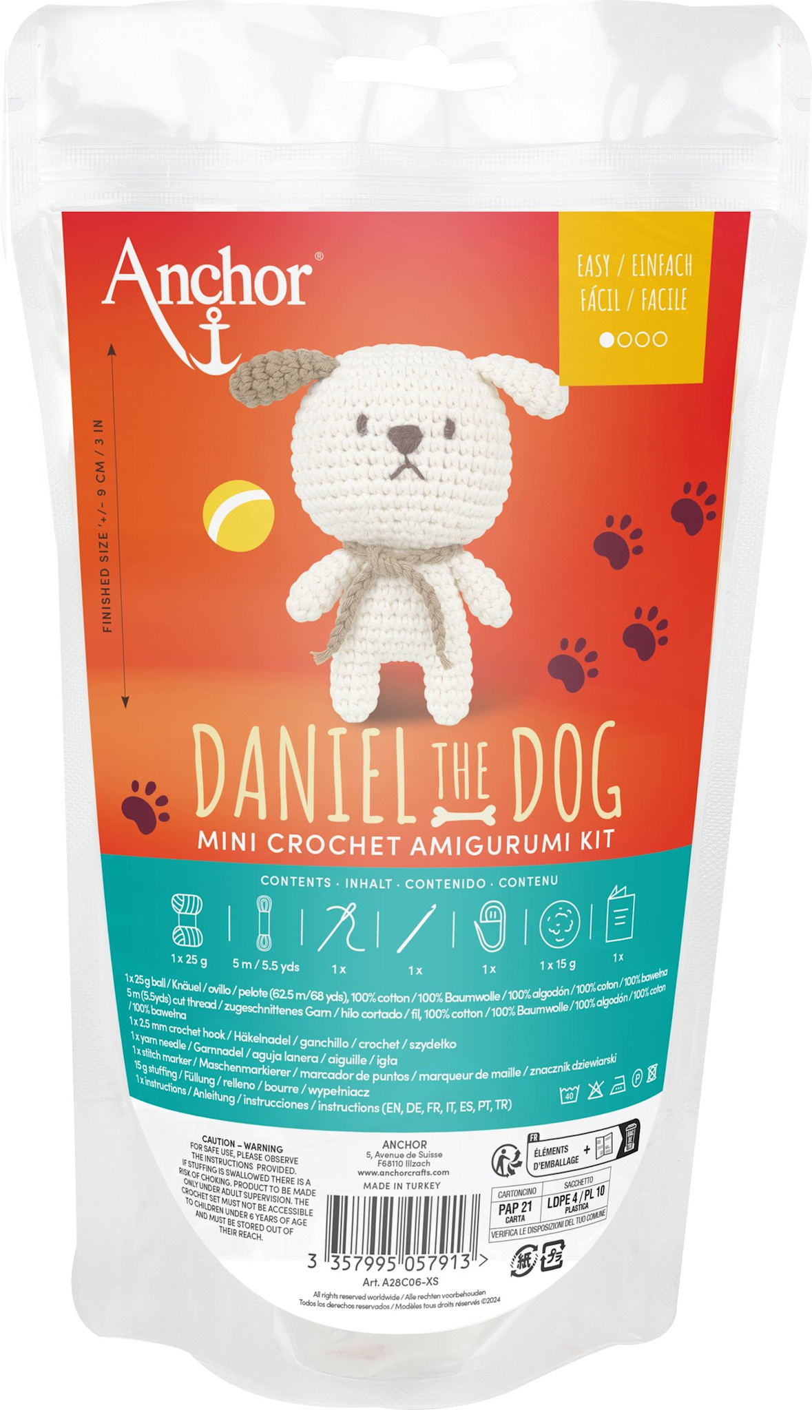 DMC Anchor Daniel Le Chien Mini Kit Amigurum