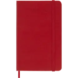 MOLESKINE Semainier horizontal+notes 18 mois Format de poche Couverture rigide Rouge Écarlate