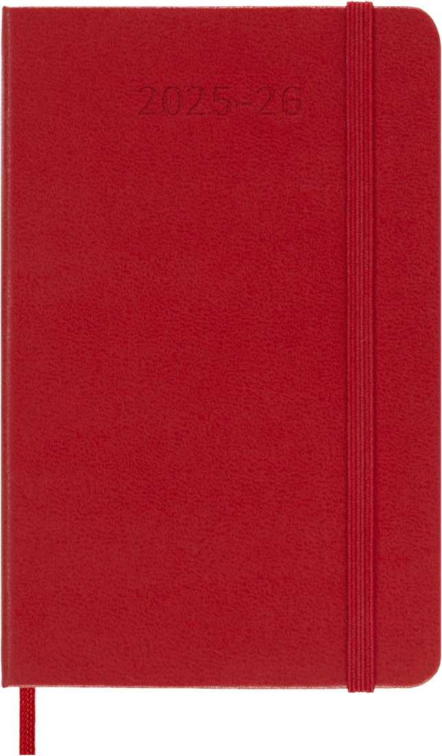 MOLESKINE Semainier horizontal+notes 18 mois Grand format Couverture souple Rouge Écarlate