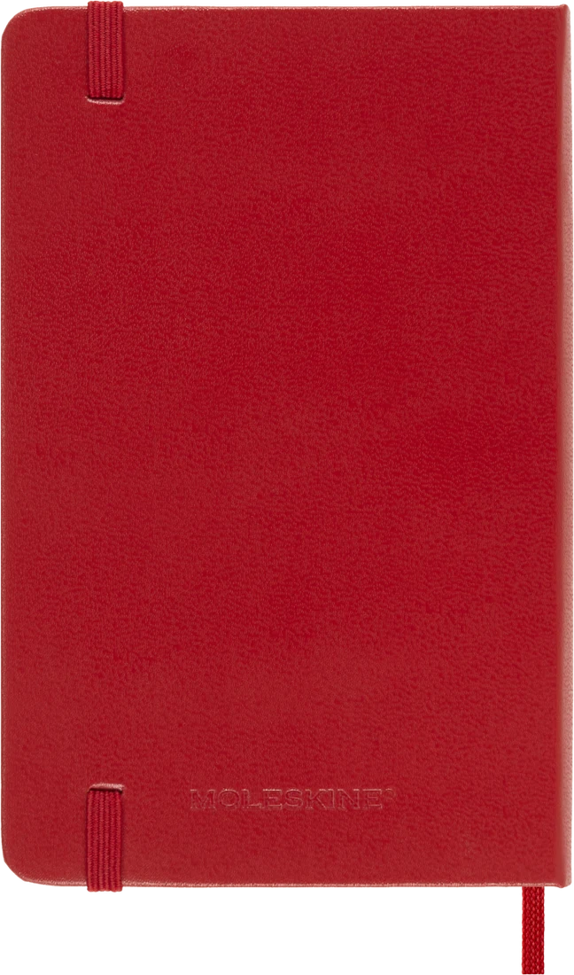 MOLESKINE Semainier horizontal+notes 18 mois Grand format Couverture souple Rouge Écarlate