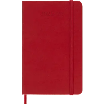 MOLESKINE Semainier horizontal+notes 18 mois Grand format Couverture rigide Rouge Écarlate