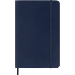 MOLESKINE Semainier horizontal+notes 18 mois Grand format Couverture souple Bleu saphir
