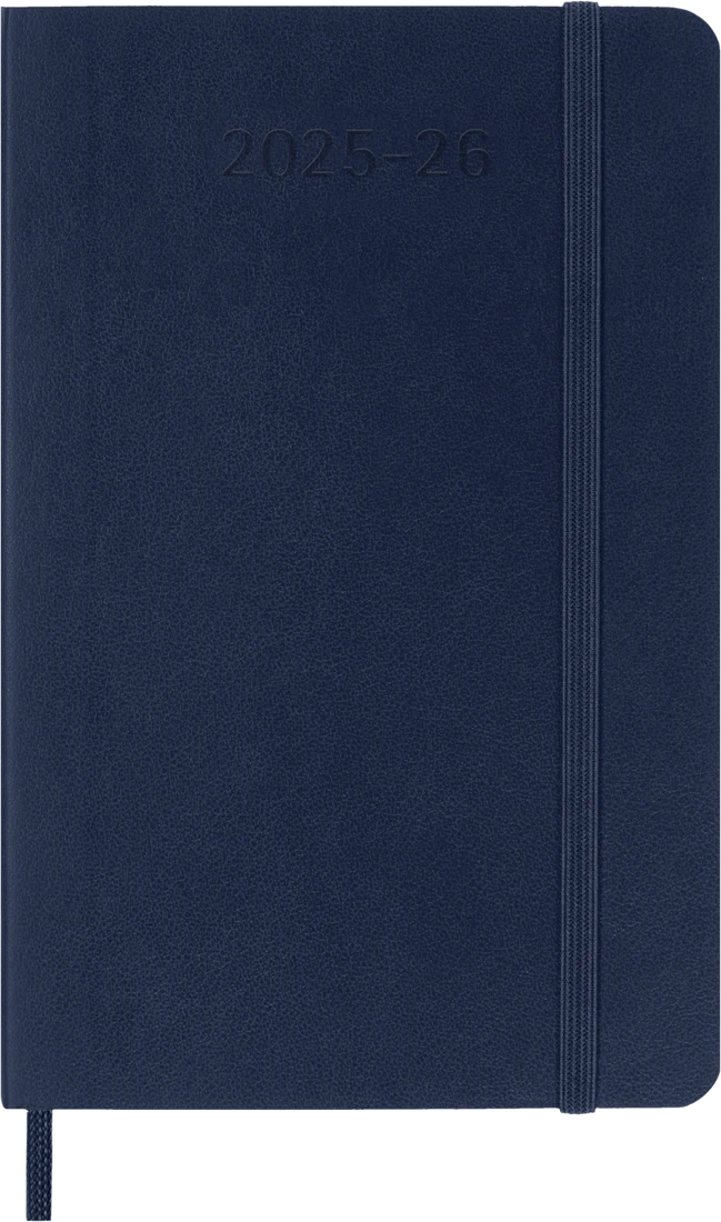 MOLESKINE Semainier horizontal+notes 18 mois Grand format Couverture souple Bleu saphir