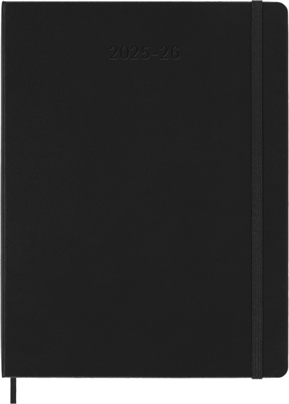 MOLESKINE Semainier horizontal+notes 18 mois Format XL Couverture rigide Noir