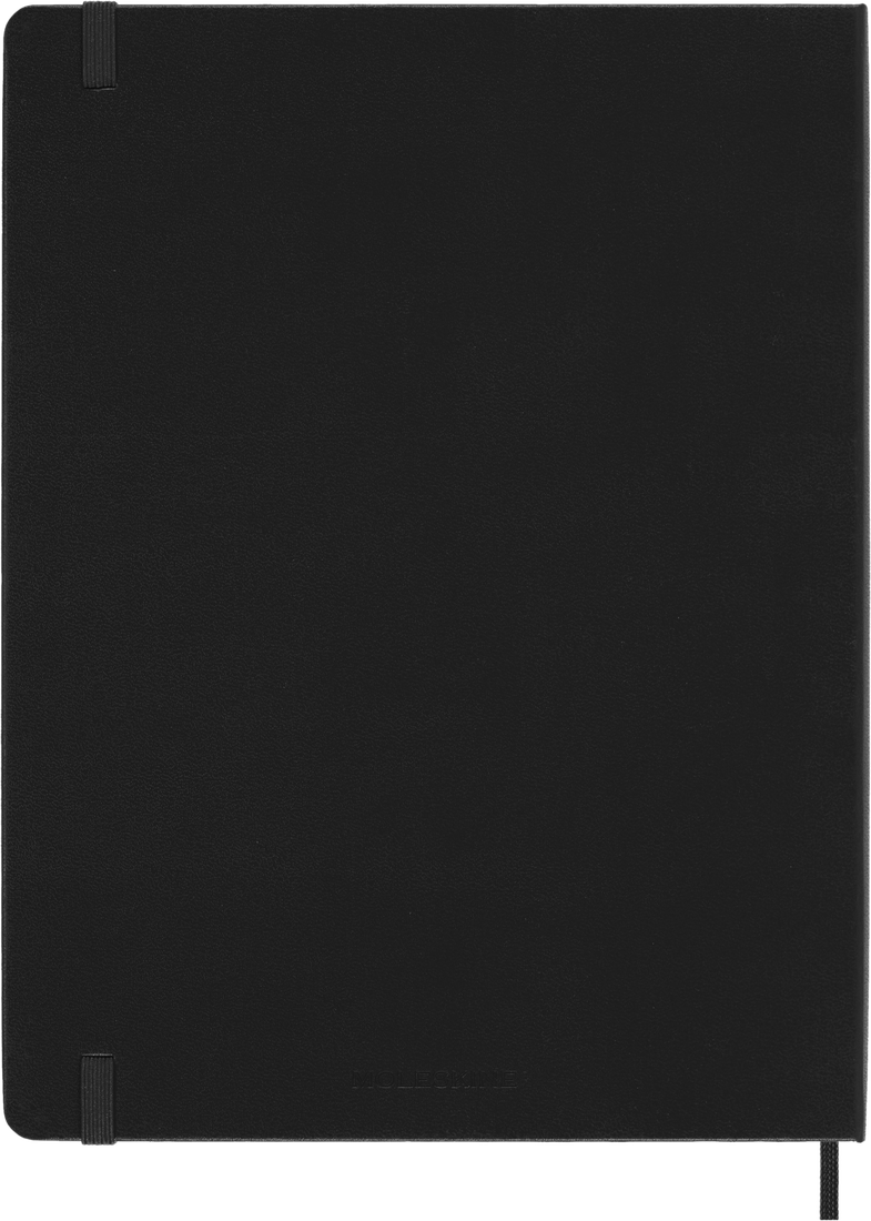 MOLESKINE Semainier horizontal+notes 18 mois Format XL Couverture rigide Noir