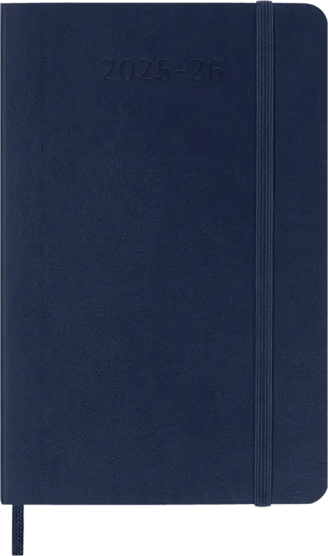 MOLESKINE Semainier horizontal+notes 18 mois Grand format Couverture rigide Bleu saphir