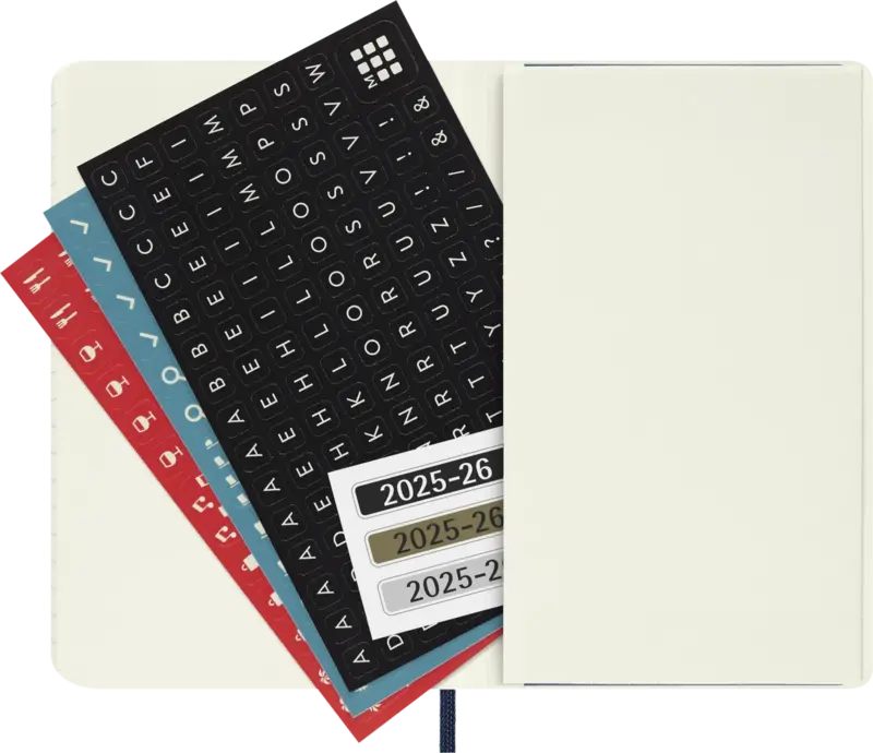 MOLESKINE Semainier horizontal+notes 18 mois Grand format Couverture rigide Bleu saphir