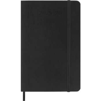 MOLESKINE Semainier horizontal+notes 18 mois Grand format Couverture souple Noir