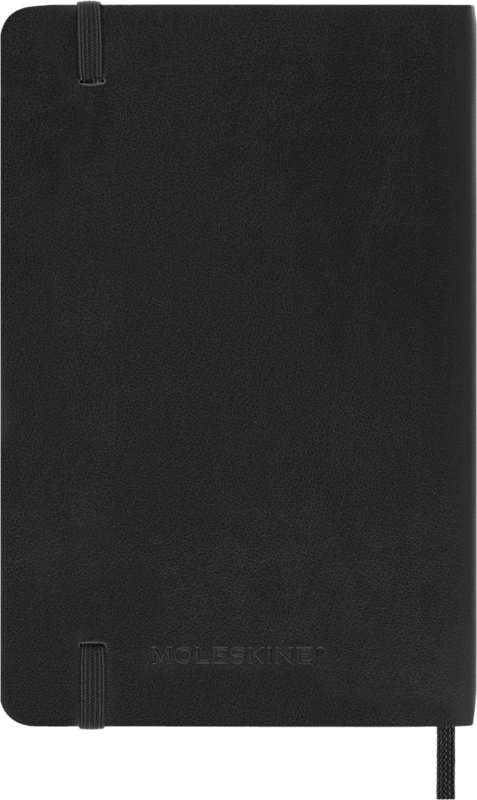 MOLESKINE Semainier horizontal+notes 18 mois Grand format Couverture souple Noir