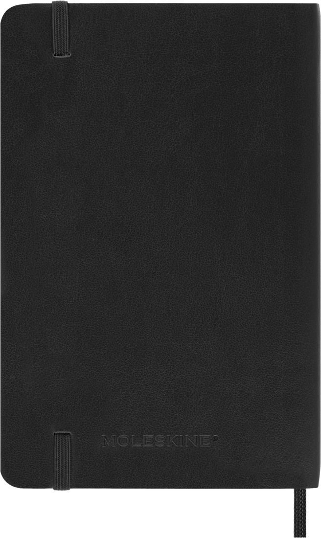 MOLESKINE Semainier horizontal+notes 18 mois Grand format Couverture souple Noir
