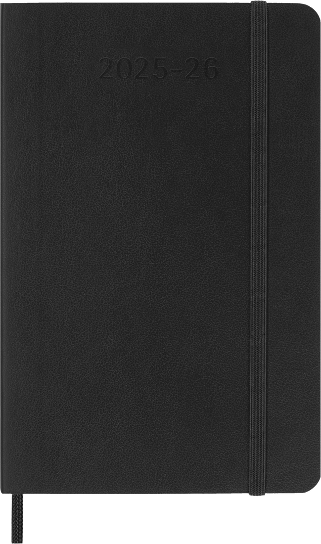 MOLESKINE Semainier horizontal+notes 18 mois Grand format Couverture rigide Noir
