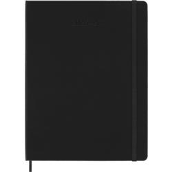 MOLESKINE Semainier horizontal+notes 18 mois Format XL Couverture souple Noir