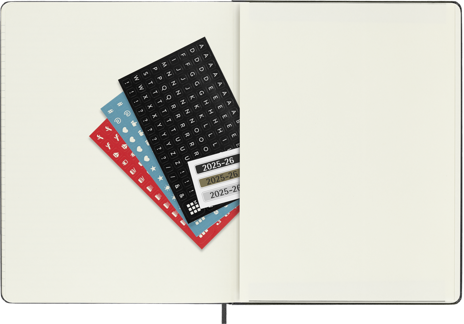 MOLESKINE Semainier horizontal+notes 18 mois Format XL Couverture souple Noir