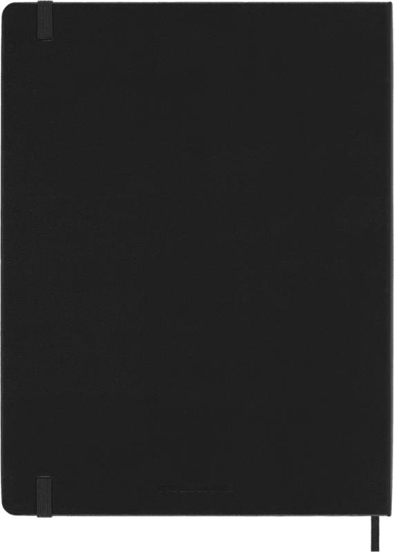 MOLESKINE Semainier horizontal+notes 18 mois Format XL Couverture souple Noir