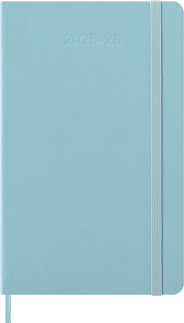 MOLESKINE Semainier horizontal+notes 18 mois Grand format Couverture rigide Aquamarine