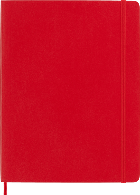 MOLESKINE Carnet Classique Très Grand Format À Pages Blanches Rouge Ecarlate Couverture Souple