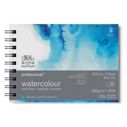 WINSOR & NEWTON Carnet de voyage Spiralé Professional Grain fin 300G 12,7X17,8cm 15F
